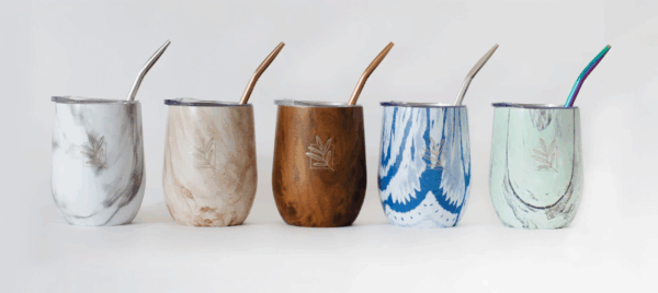 Dubbelwandige Mate Beker - Hout - Afbeelding 2