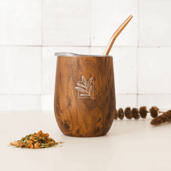 Dubbelwandige Mate Beker - Hout