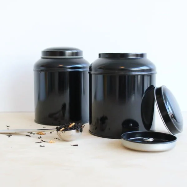 Blik melkbus 100 gram - zwart