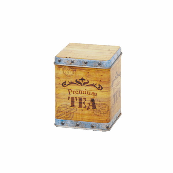 Blik vierkant 100 gram - Tea Chest